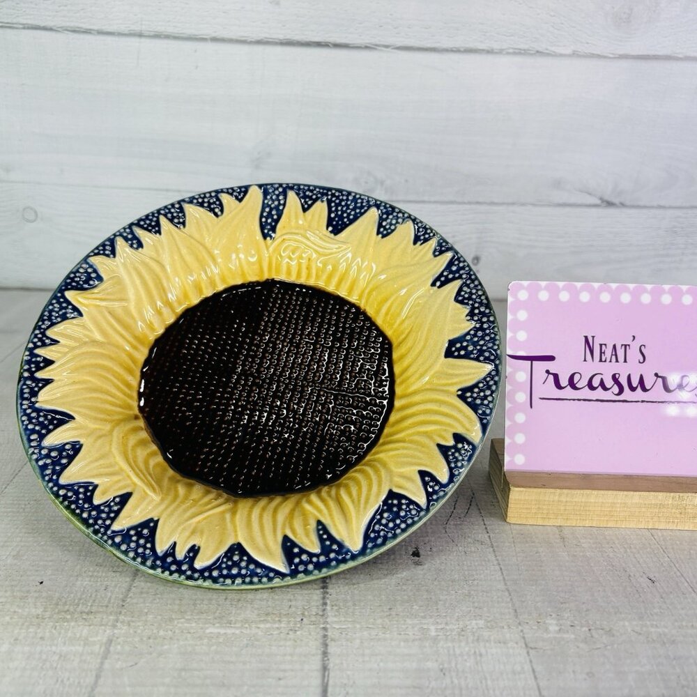 MMA Metropolitan Museum of Art 1988 SUNFLOWER Majolica 9.25" Serving Low Bowl